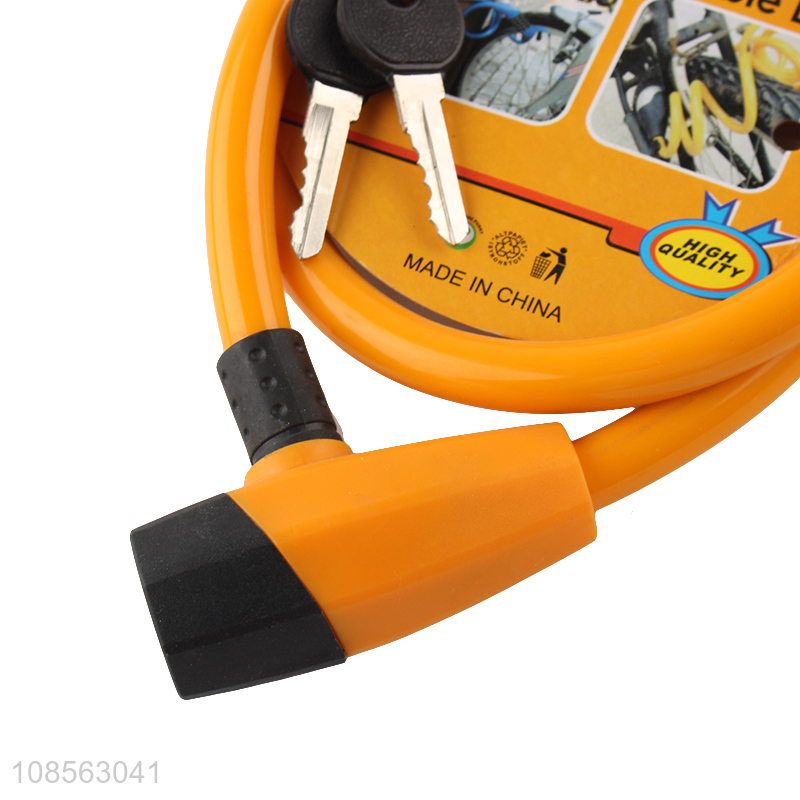 High quality bicycle security bicycle cable lock with keys