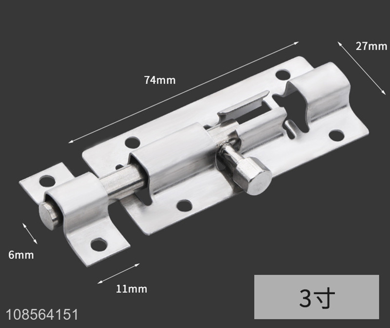 Wholesale 1-6 inch stainless steel door and window bolts anti-theft clasp