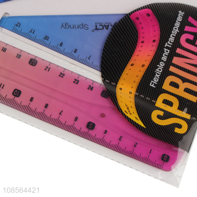 Hot products durable transparent stationery ruler set