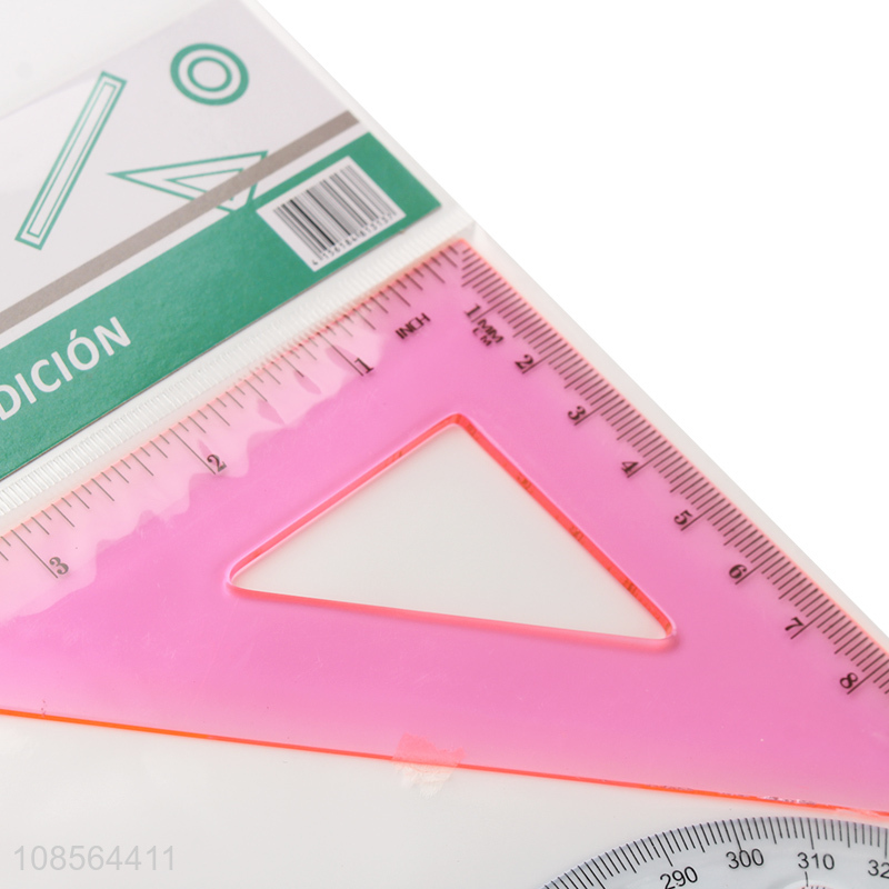 Latest products school office ruler set for math tools