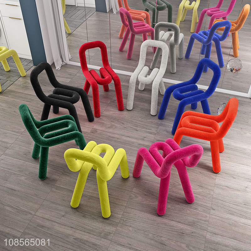 Factory wholesale fun dining chair creative colorful leisure chair