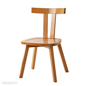 Wholesale solid wood dining chair armless beech chair for restaurant