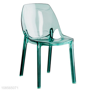 Hot selling transparent dining chair simple plastic leisure chair