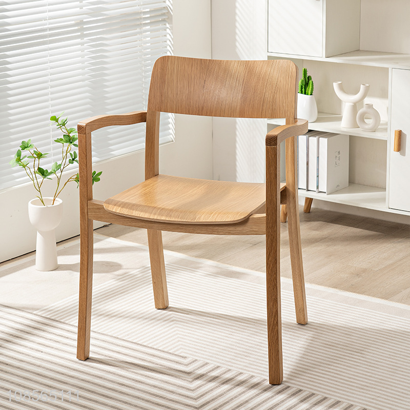 Hot selling simple modern wooden armchair backrest dining chair