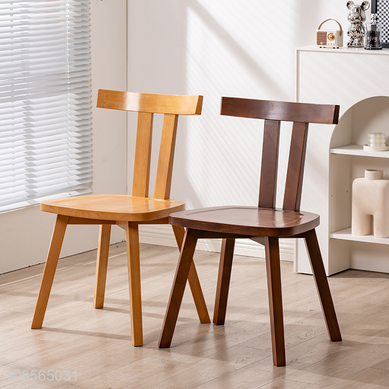 Wholesale solid wood dining chair armless beech chair for restaurant