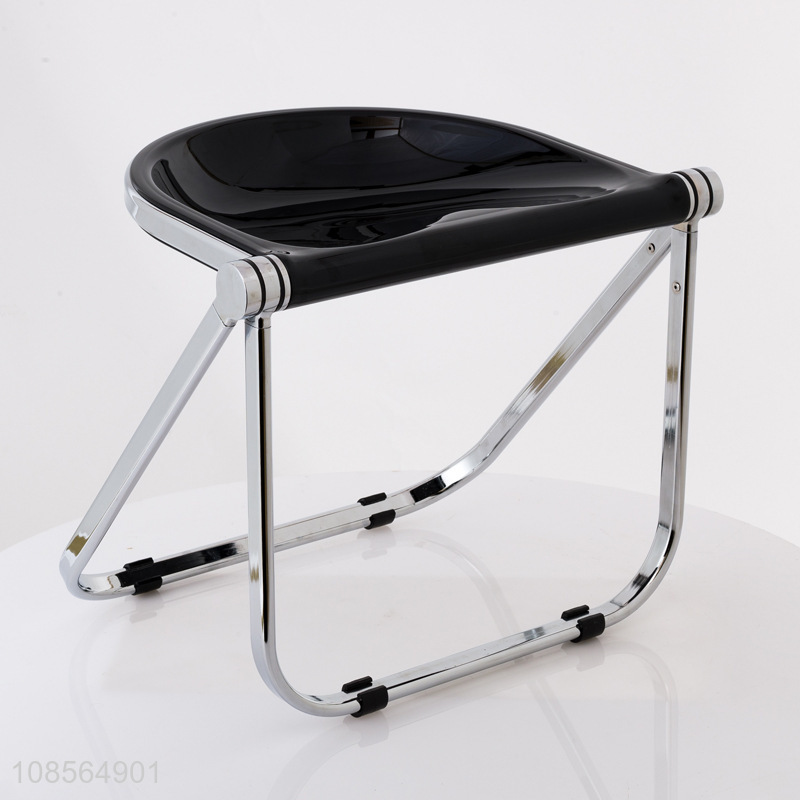 Good quality household dining chair folding stool acrylic plastic chair