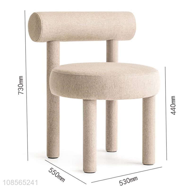 New product upholstered makeup chair stool backrest dining chair