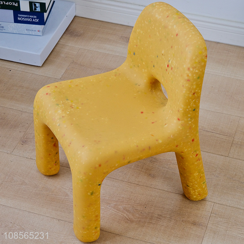 Wholesale plastic stool plastic backrest chair for kids toddlers