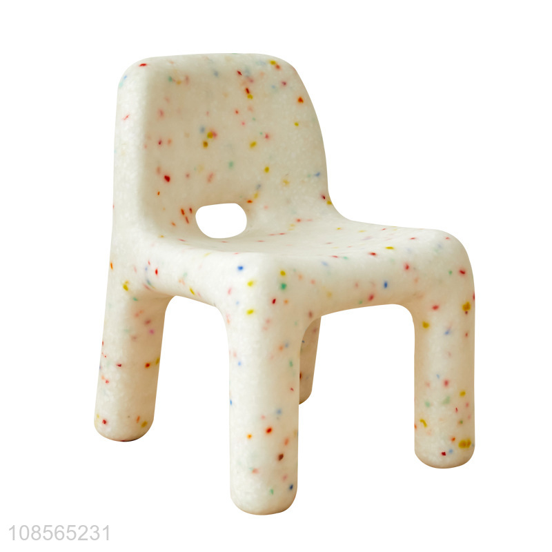 Wholesale plastic stool plastic backrest chair for kids toddlers
