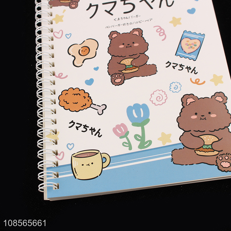 Latest design cartoon cover large spiral notebook for sale