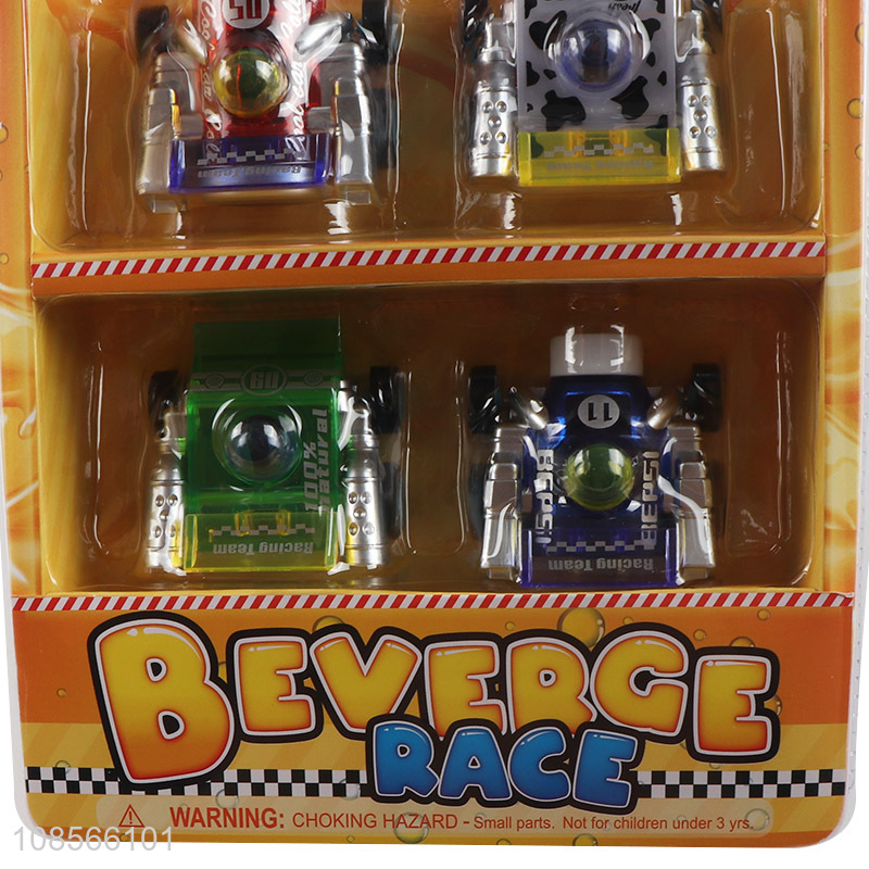 Factory price mini beverage race car pull-back car