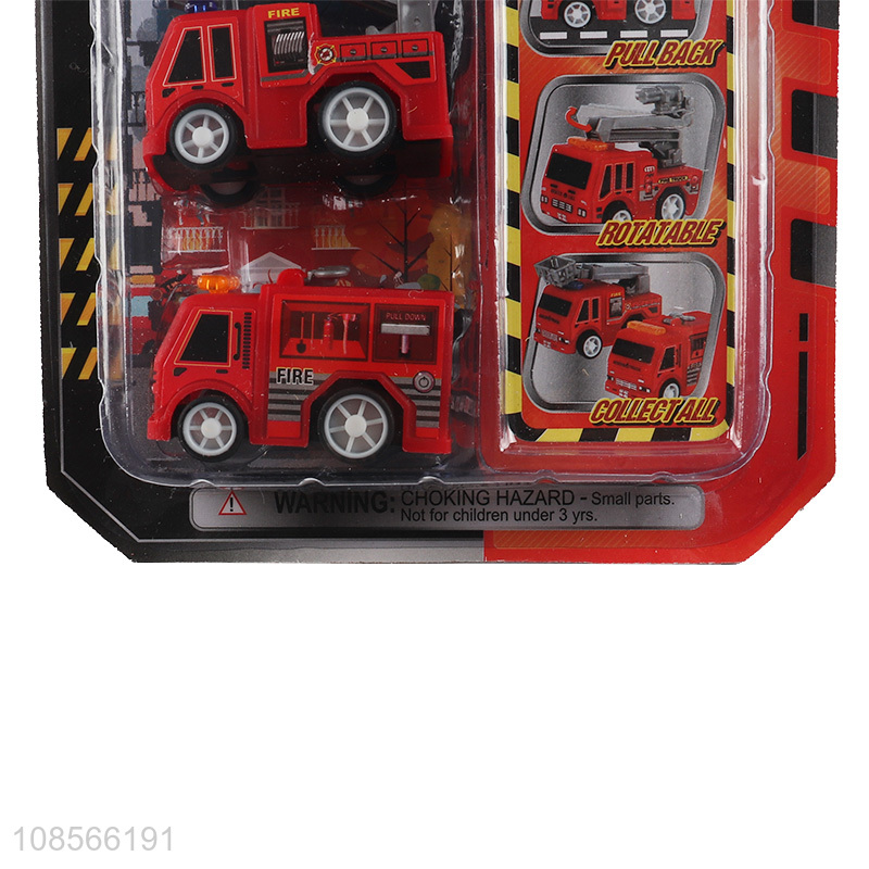 Hot selling pull-back city fire fighting truck toy