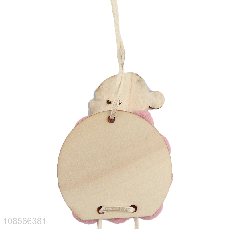 Low price xmas tree decoration wooden hanging ornaments