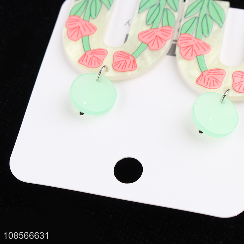 Yiwu market acrylic earrings statement dangling earrings