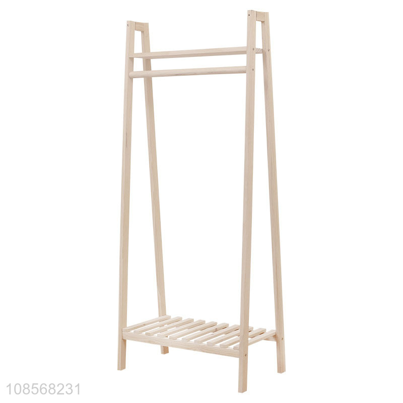 Factory supply simple design bedroom floor hanging clothes rack