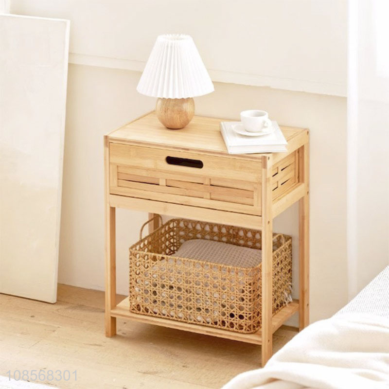 Best selling wood beside nightstands drawer table wholesale