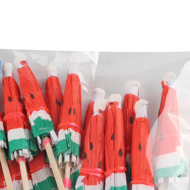 Good quality 20pcs umbrella toothpick snack fruit toothpicks