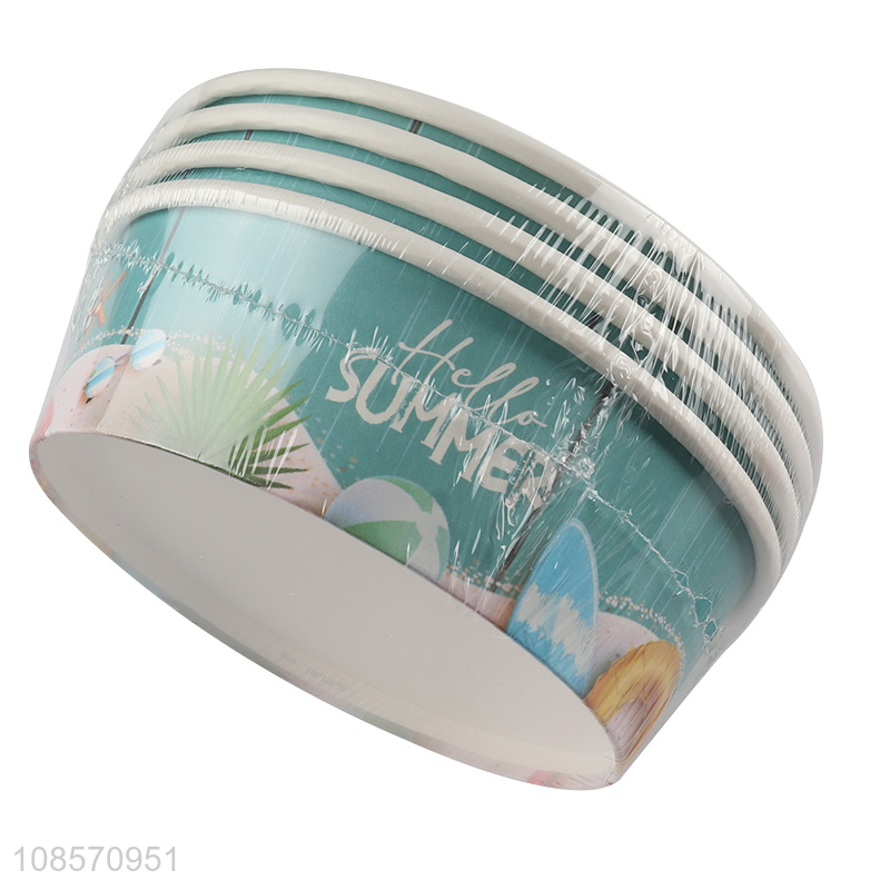 Wholesale 8oz 4pcs paper bowl disposable paper bowls