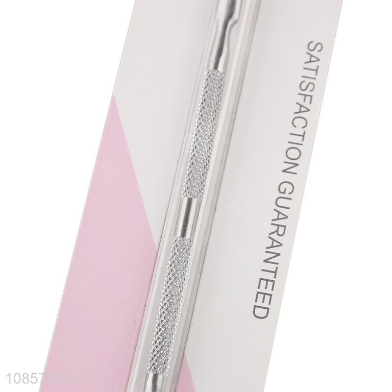 Good selling double-headed stainless steel nail cuticle pusher