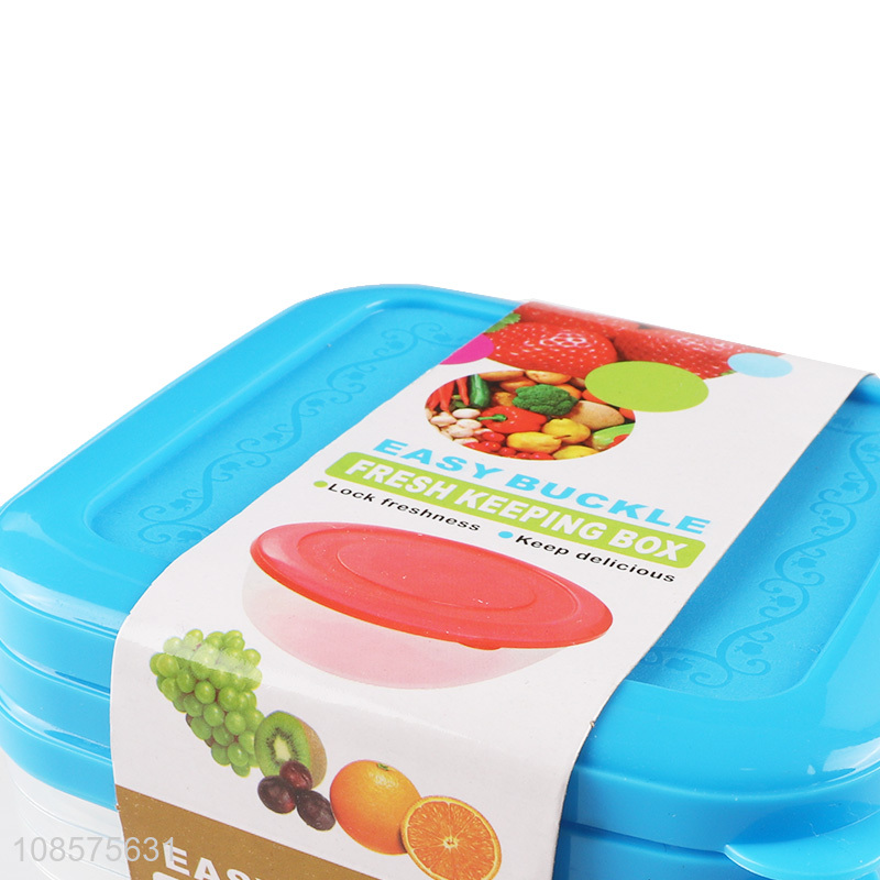 Hot product 4pcs/set plastic fresh-keeping box multipurpose plastic storage box