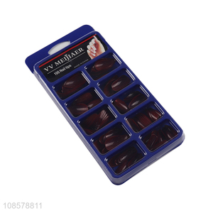 China imports 100pcs wine red <em>nail</em> tips <em>fake</em> nails