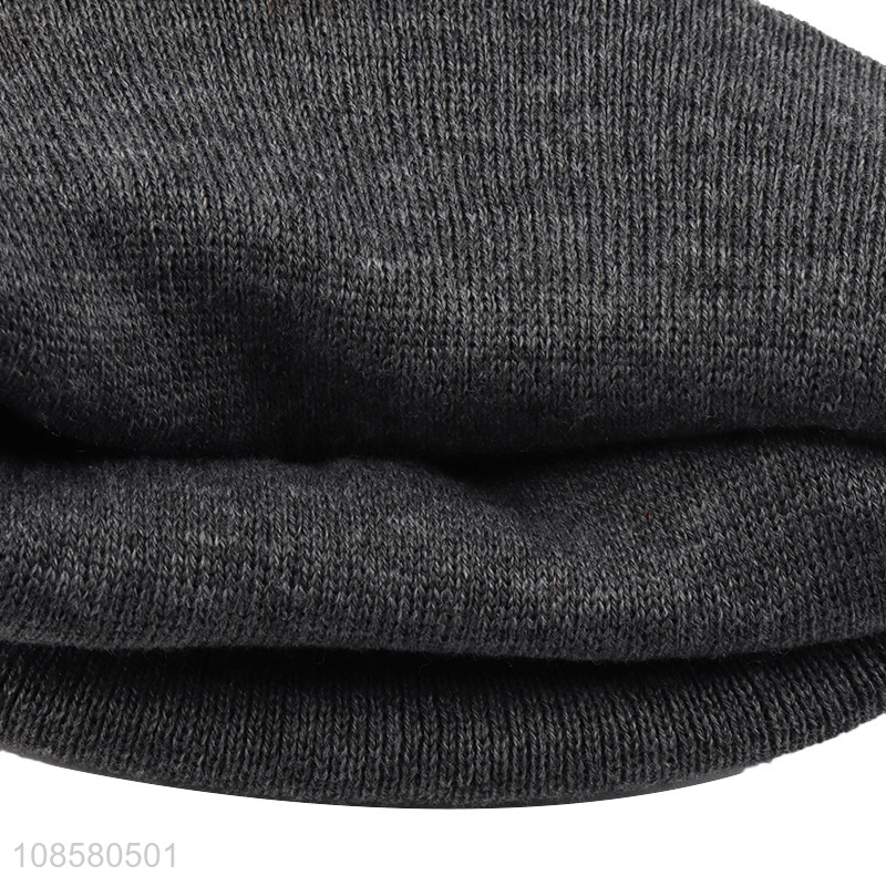 Wholesale men women winter cap acrylic knitted beanie hat