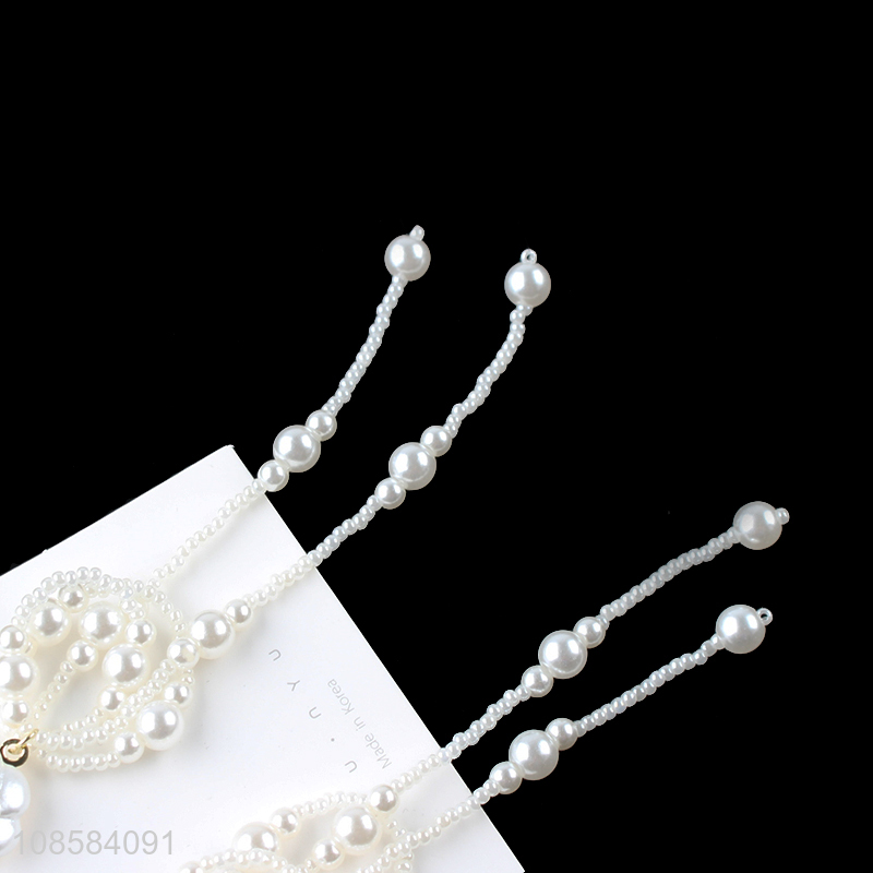 Good selling white long tassel drop earrings for jewelry