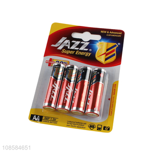 Online wholesale 4 pieces 1.5V AA carbon-zinc batteries