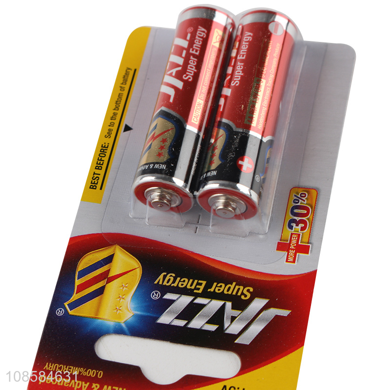 China products 2 pieces 1.5V AA carbon-zinc batteries