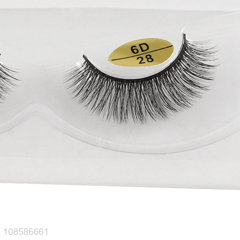 High quality 1 pair 6D cruelty-free natural look wispy eyelashes