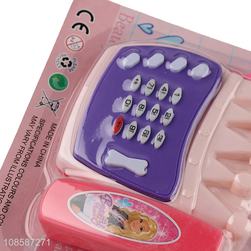 Wholesale kids baby educational toy plastic music cell phone toy
