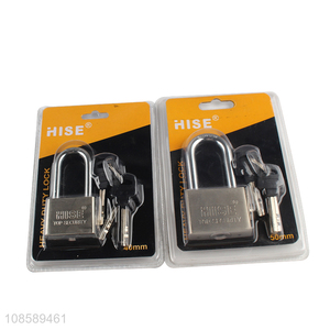 Factory supply custom heavy duty long-beam padlock with keys