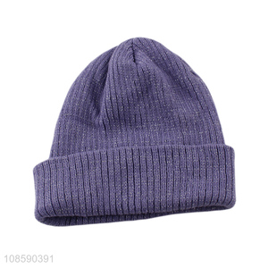Factory supply men women winter cap thick knitted beanie hats