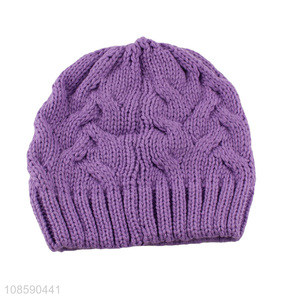 Best quality outdoor winter warm cuffed beanie hat for women