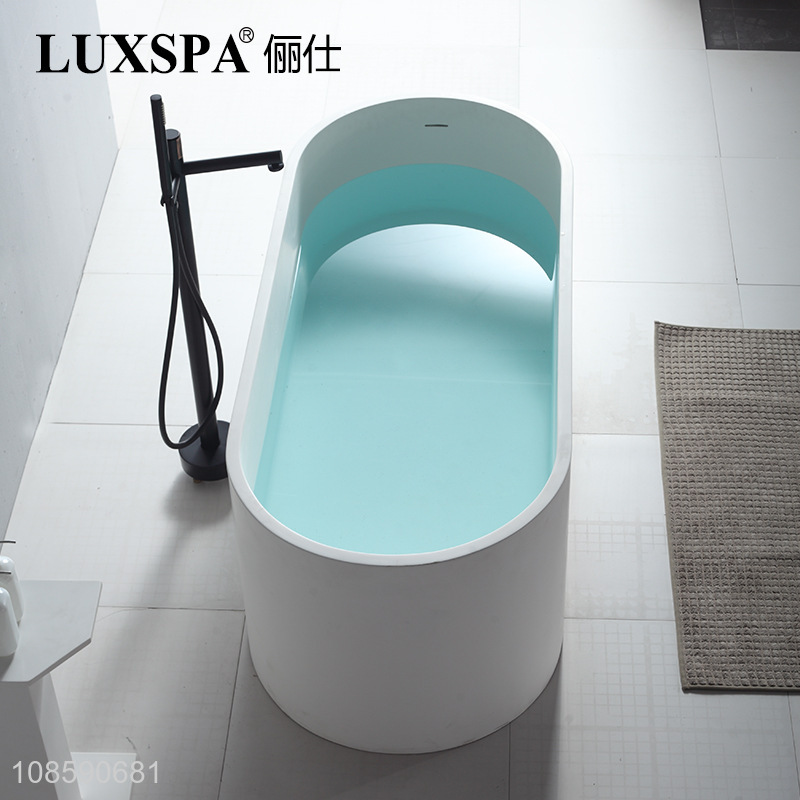 Factory wholesale minimalist modern freestanding artificial stone bathtub