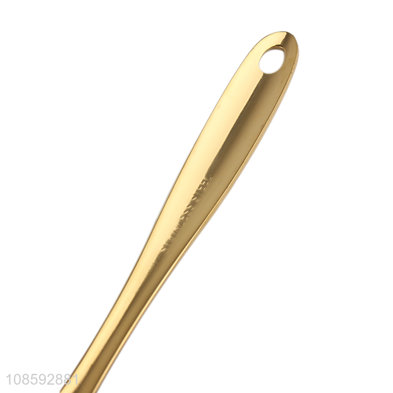 Low price golden non-stick long handle rice spoon