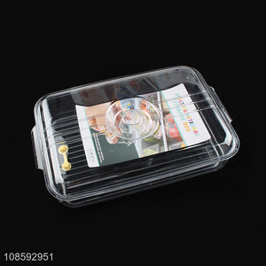 High quality transparent fridge organizer storage box with lid