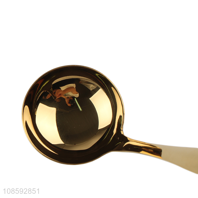 Yiwu market golden kitchen utensils soup ladle for sale