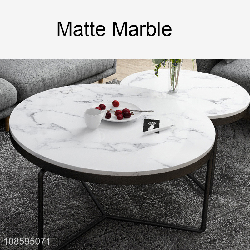 Wholesale dining room furniture metal frame marble coffee table set