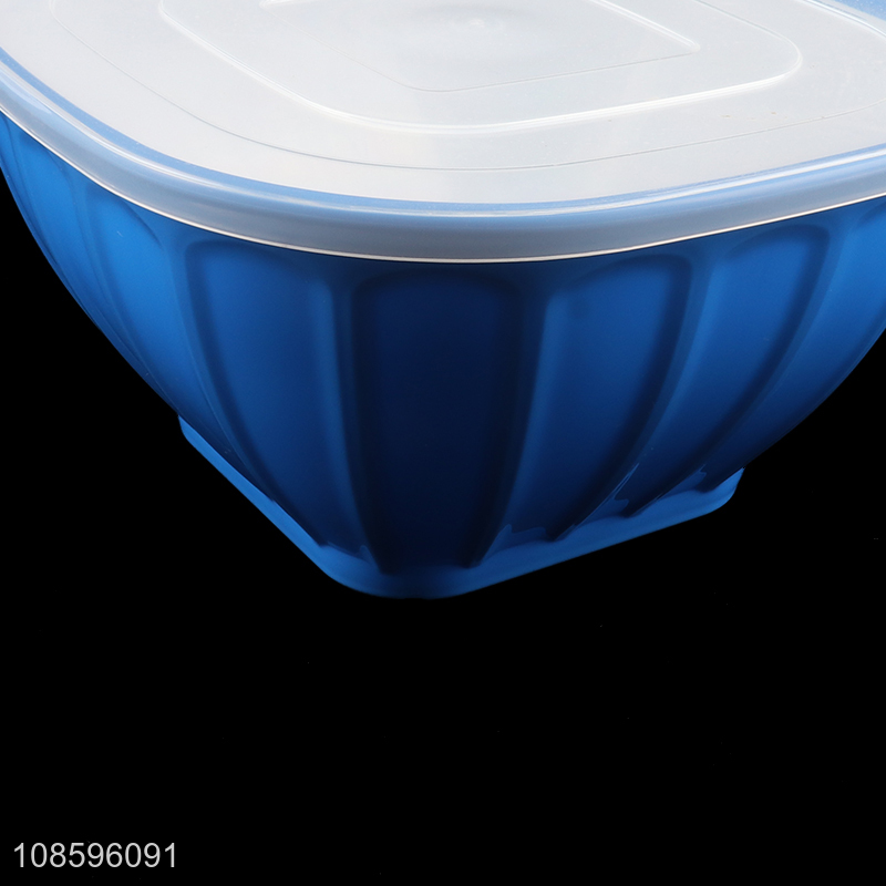 Good quality plastic salad bowl mixing bowl with airtight lid