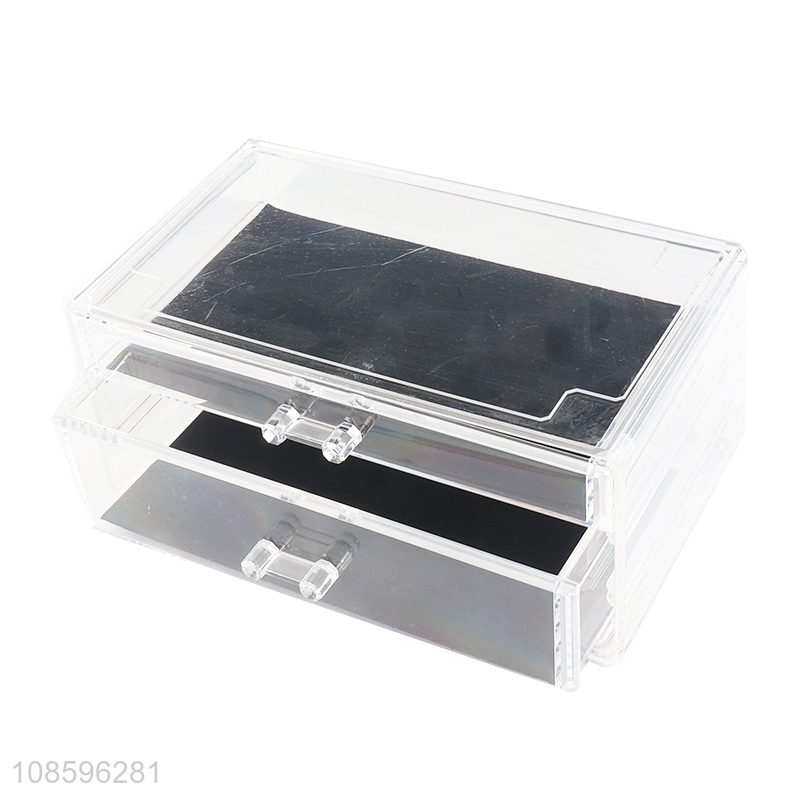 China factory clear makeup organizer cosmetic box for jewelry