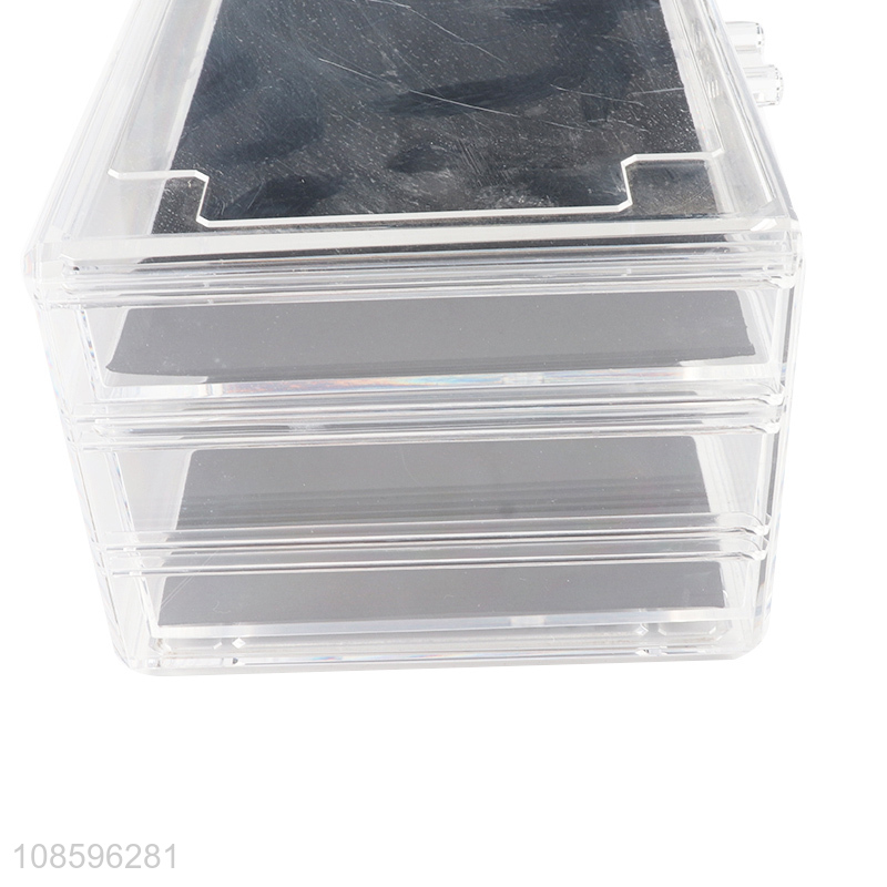 China factory clear makeup organizer cosmetic box for jewelry