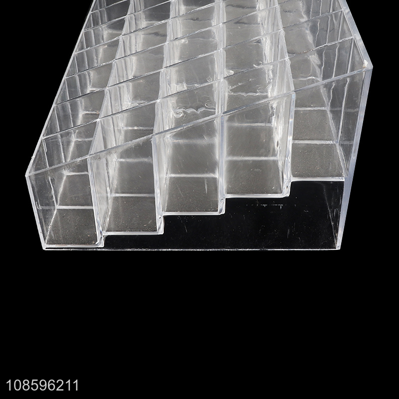 High quality plastic cosmetic display case desk organizer