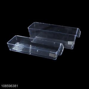 Factory supply stackable plastic refrigerator organizer bin storage box