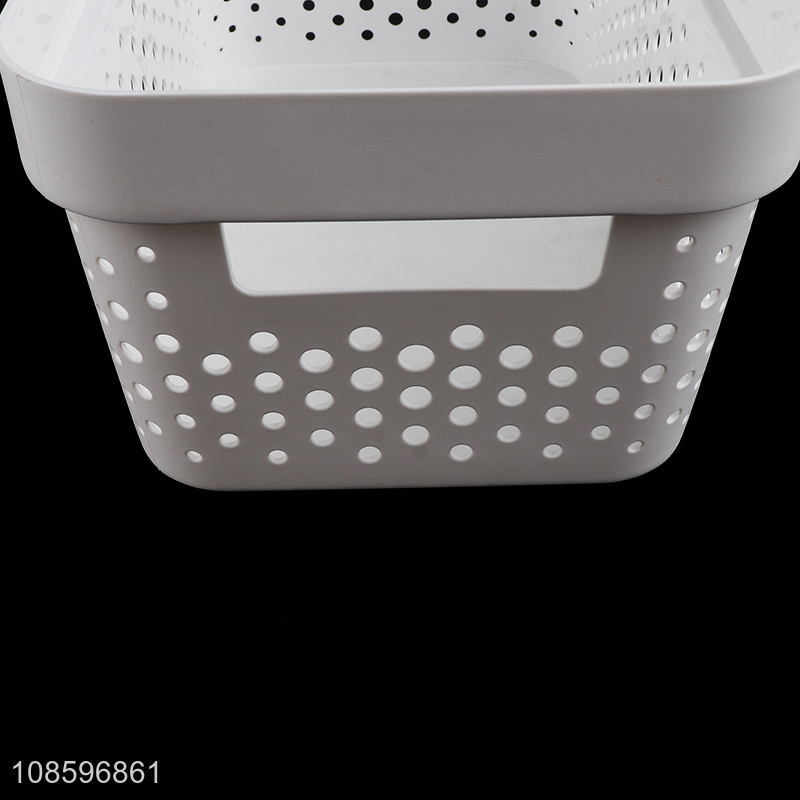 Popular products white plastic storage box storage basket with lids