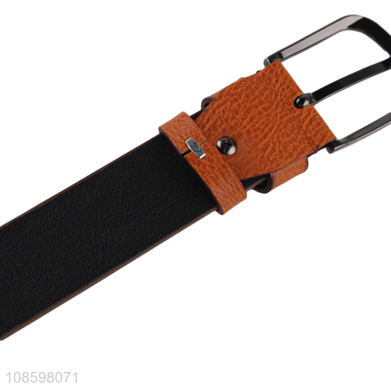 Good price 125cm simple retro pu leather belt for men