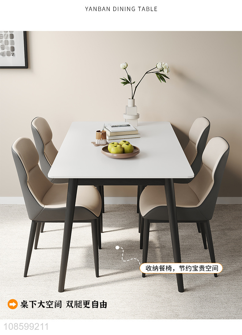 Popular products rock plate solid wood rectangular dining table