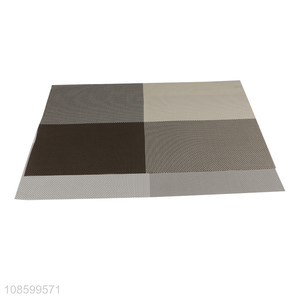 Factory price woven heat resistant anti-slip pvc placemat