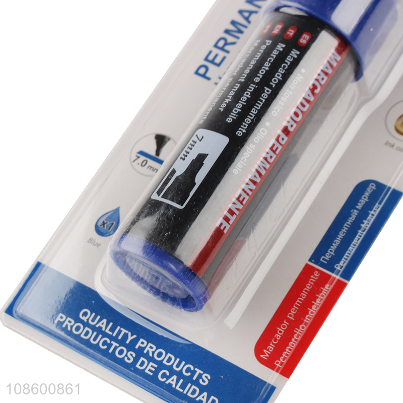 Wholesale blue ink permanent marker for carton, wood and plastic