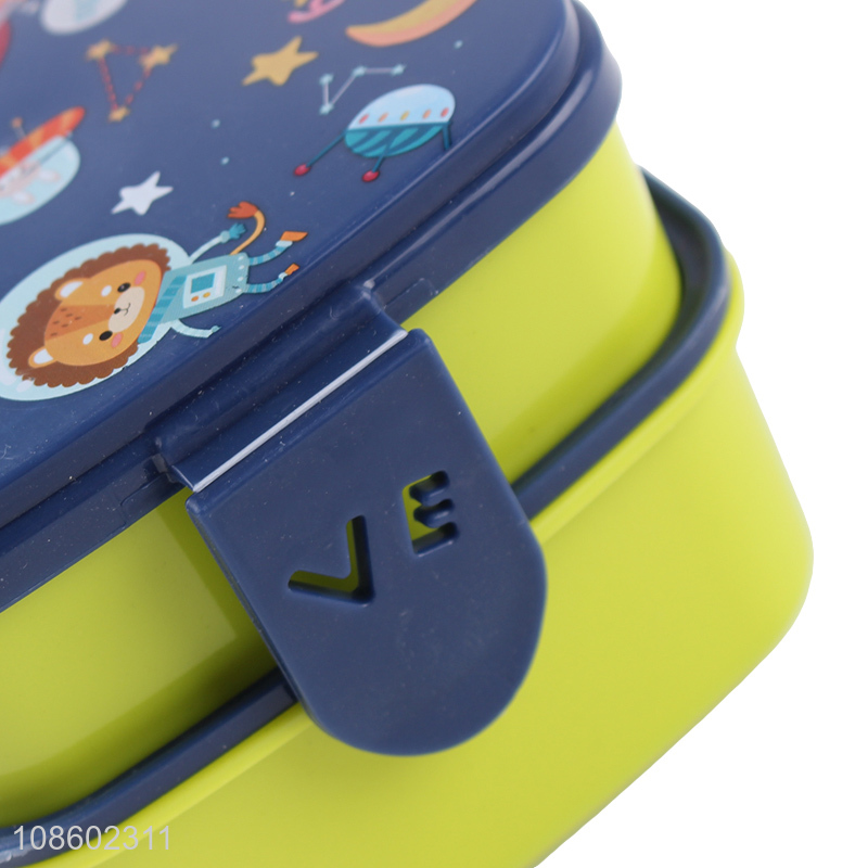 New style cartoon double layer kids lunch box bento box